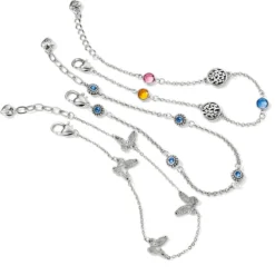 Solstice Butterfly Anklet -Fashion-Accessories-Brighton solstice butterfly anklet silver 2