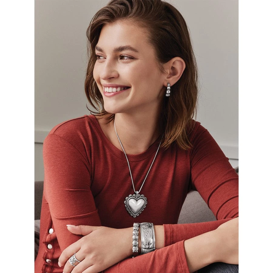 Sonora Bold Heart Necklace Sonora Bold Heart Necklace -Fashion-Accessories-Brighton sonora bold heart necklace silver 3 463bc68b 41f7 4897 a5e3 b5b2aa91bbd1