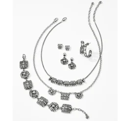 Sonora Tile Necklace -Fashion-Accessories-Brighton sonora tile necklace silver 2 83ddc1fa 9b40 49c2 8beb 568b98373e43