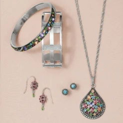 Trust Your Journey Narrow Bangle 2 Trust Your Journey Narrow Bangle -Fashion-Accessories-Brighton trust your journey narrow bangle silver multi 2 c4657551 9616 4bc3 ad02 c8c5b92f15ad