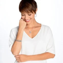 Twinkle Medium Hoop Post Earrings -Fashion-Accessories-Brighton twinkle medium hoop post earrings silver 3 0022e3a3 c708 40a9 b056 d0229ed839ac